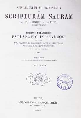 Bild Nr.1: 123-228 Lapide,C.: (Alte Drucke, Handschriften und Theologie)