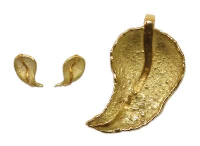 Bild Nr.1: 123-2288 Ensemble Blattanhänger 750 GG: (Schmuck, Anhänger)
