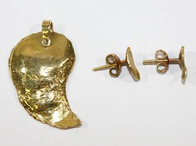 Bild Nr.2: 123-2288 Ensemble Blattanhänger 750 GG: (Schmuck, Anhänger)