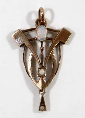 Bild Nr.1: 123-2289 Jugendstil Anhänger 585 GG: (Schmuck, Anhänger)