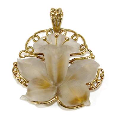 Bild Nr.1: 123-2295 Prächtiger Orchideenanhänger.: (Schmuck, Anhänger)