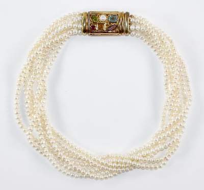 Bild Nr.1: 123-2338 Prächtiges Perlencollier.: (Schmuck, Colliers)