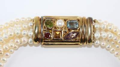 Bild Nr.2: 123-2338 Prächtiges Perlencollier.: (Schmuck, Colliers)