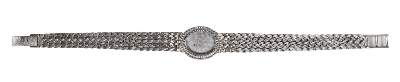 Bild Nr.1: 123-2348 Damenarmbanduhr 585 WG Fassung.: (Schmuck, DRC Pforzheim)