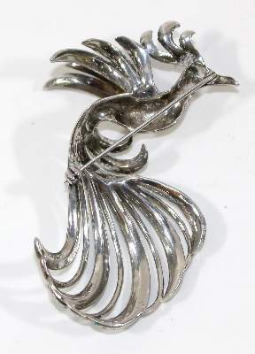 Bild Nr.2: 123-2373 Prächtige Pfauenbrosche: (Schmuck, Pforzheim)