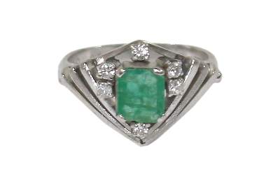 Bild Nr.1: 123-2380 Smaragdring Platin.: (Schmuck, Ringe)