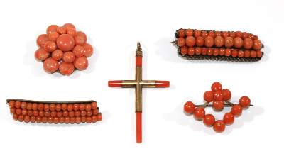 Bild Nr.1: 123-2397 Korallenschmuck: (Schmuck, Sammlungen)