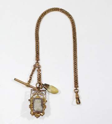 Bild Nr.1: 123-2402 Uhrkette mit Kamee.: (Schmuck)