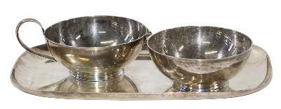 Bild Nr.1: 123-2415 Jan Dix Art Deco Silberset: (Silber)
