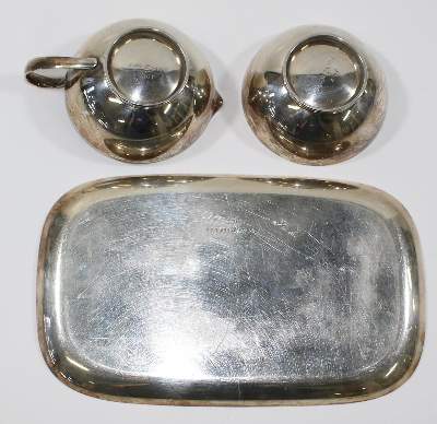 Bild Nr.3: 123-2415 Jan Dix Art Deco Silberset: (Silber)