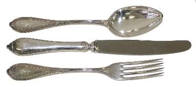 Bild Nr.1: 123-2416 Jugendstil Speisebesteck: (Silber)