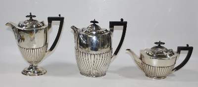 Bild Nr.3: 123-2417 Kaffee-, Tee-Kernstück 6 Tlg.: (Silber)