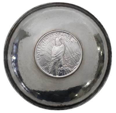 Bild Nr.2: 123-2427 Münzschale US Peace Dollar.: (Silber)