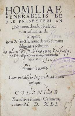 Bild Nr.1: 123-25 Beda.: (Alte Drucke, Handschriften und Theologie)