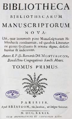 Bild Nr.1: 123-267 Montfaucon,B.de.: (Alte Drucke, Handschriften und Theologie)