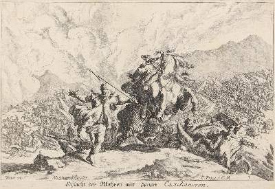 Bild Nr.1: 123-2670 Schlacht der Mohren mit denen Castilianeren.: (Varia, Militaria)
