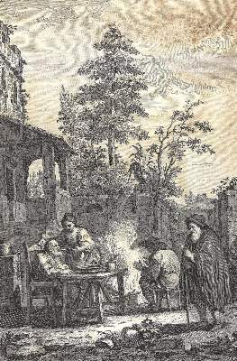 Bild Nr.1: 123-2680 Drehleierspieler u. Geiger.: (Varia, Musik)