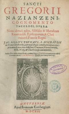 Bild Nr.1: 123-272 Naziazenus,G.: (Alte Drucke, Handschriften und Theologie)