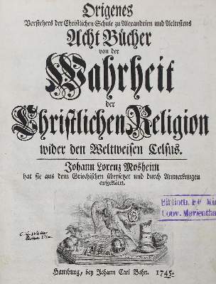 Bild Nr.1: 123-278 Origenes.: (Alte Drucke, Handschriften und Theologie)