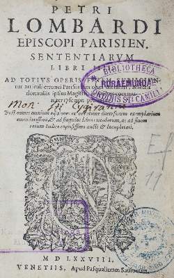 Bild Nr.1: 123-290 Petrus Lombardus.: (Alte Drucke, Handschriften und Theologie)