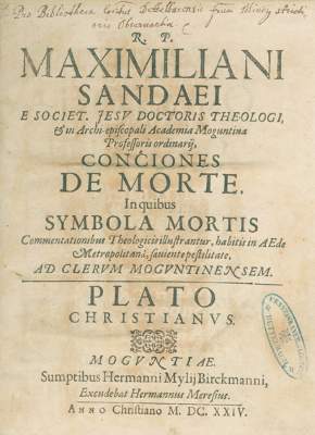Bild Nr.1: 123-321 Sandaeus,M.: (Alte Drucke, Handschriften und Theologie)