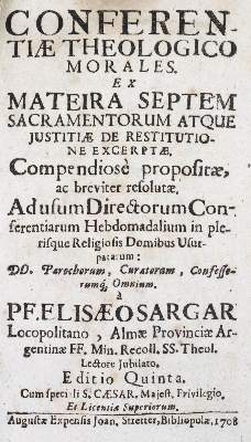 Bild Nr.1: 123-323 Sargar,E.: (Alte Drucke, Handschriften und Theologie)