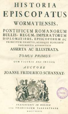Bild Nr.1: 123-326 Schannat,J.F.: (Alte Drucke, Handschriften und Theologie)