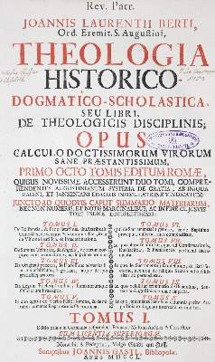 Bild Nr.1: 123-33 Berti,G.L.: (Alte Drucke, Handschriften und Theologie)