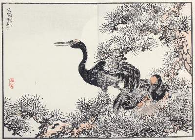 Bild Nr.1: 123-3437 Bairei, Kono Naotoyo: (Künstlergraphik, Japan)