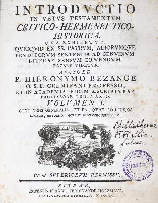 Bild Nr.1: 123-35 Besange,H.: (Alte Drucke, Handschriften und Theologie)