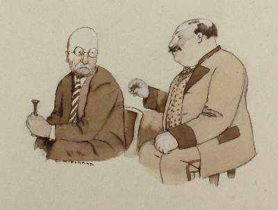 Bild Nr.3: 123-3502 Kirchner, Eugen: (Künstlergraphik, Karikatur)