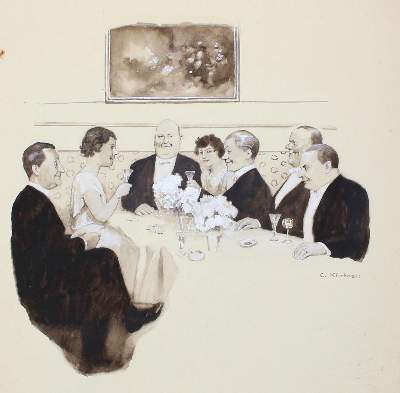 Bild Nr.2: 123-3506 Kirchner, Eugen: (Künstlergraphik, Karikatur)