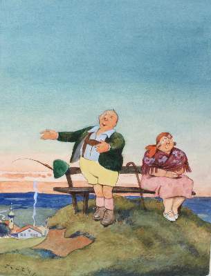 Bild Nr.1: 123-3546 Traub, Gustav: (Künstlergraphik, Karikatur)
