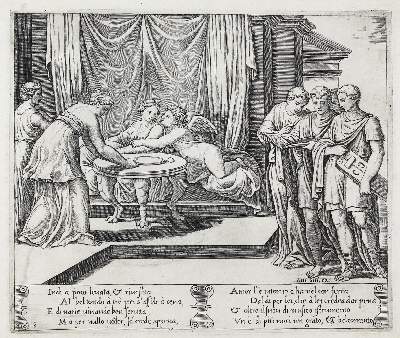 Bild Nr.2: 123-3740 Meister B mit dem Würfel: (Künstlergraphik)