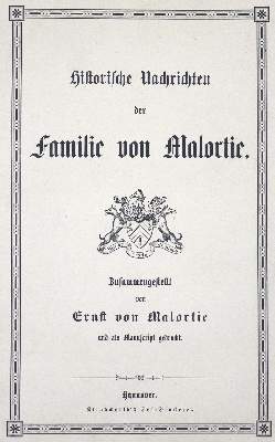 Bild Nr.1: 123-377 Malortie,E.v.: (Genealogie und Heraldik)