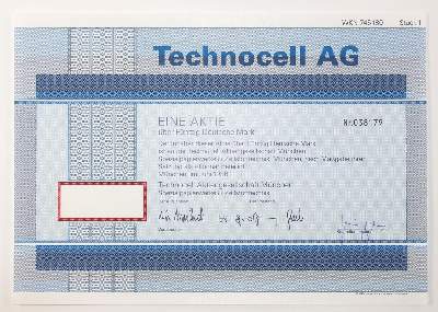 Bild Nr.12: 123-389 Technocell AG.: (Wirtschaft, Aktien)