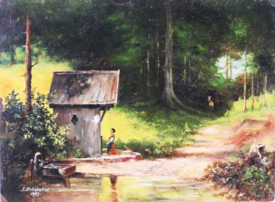 Bild Nr.2: 123-4148 Wald- und Berglandschaften.: (Künstlergraphik)