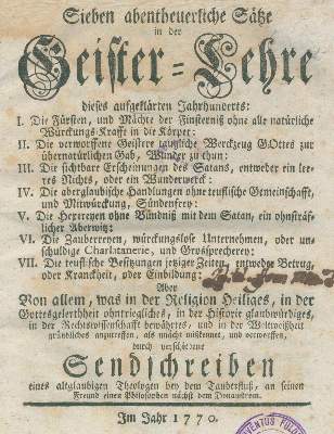 Bild Nr.1: 123-418 Sieben abentheuerliche Sätze: (Grenzwissenschaften und Okkultismus)