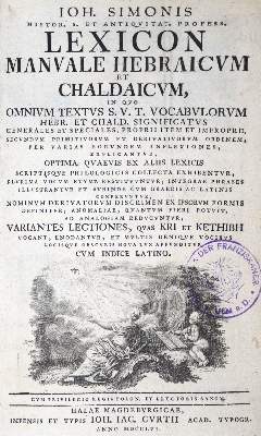 Bild Nr.1: 123-428 Simonis,J.: (Judaica)