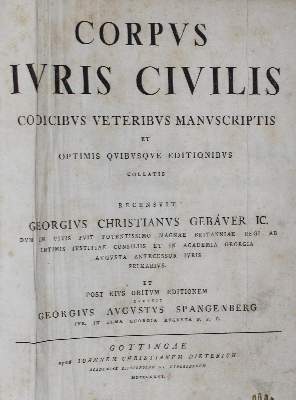 Bild Nr.1: 123-433 Corpus Iuris Civilis: (Juridica und Kriminologie)