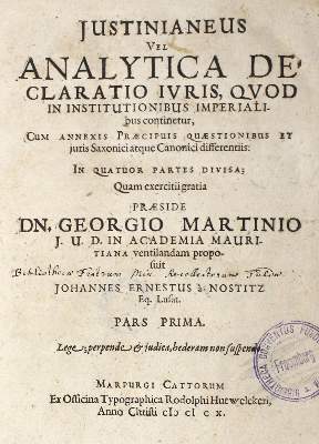 Bild Nr.1: 123-445 Nostitz,J.E.v. u. G. Martini.: (Juridica und Kriminologie)