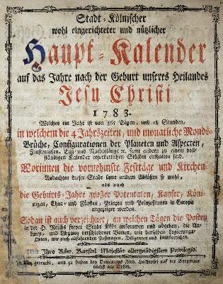 Bild Nr.1: 123-452 Stadt-Kölnischer: (Kalender, Köln)
