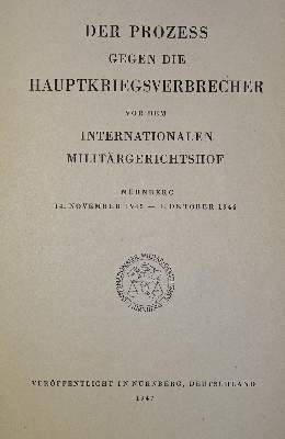 Bild Nr.1: 123-511 Nürnberger Prozesse.: (Militaria)