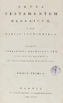 Bild Nr.1: 123-53 Biblia hebraica.: (Bibeln)