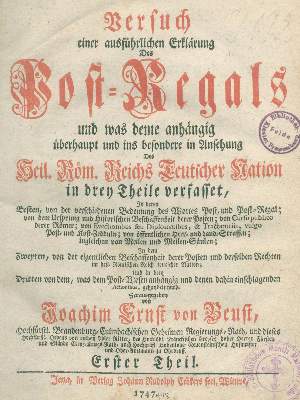 Bild Nr.2: 123-562 Beust,J.E.v.: (Postwesen)