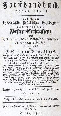 Bild Nr.1: 123-602 Burgsdorf,F.A.L.v.: (Land- und Forstwirtschaft, Forstwirtschaft)