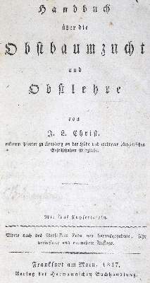 Bild Nr.1: 123-604 Christ,J.L.: (Land- und Forstwirtschaft, Landwirtschaft, Obstbau)