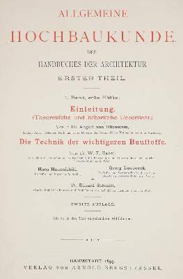 Bild Nr.1: 123-621 Handbuch der Architektur.: (Architektur)