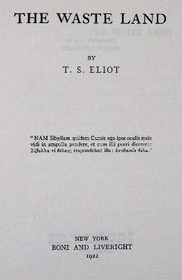 Bild Nr.1: 123-683 Eliot,T.S.: (Faksimile)