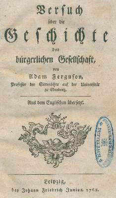 Bild Nr.1: 123-741 Ferguson,A.: (Kultur- und Sittengeschichte)